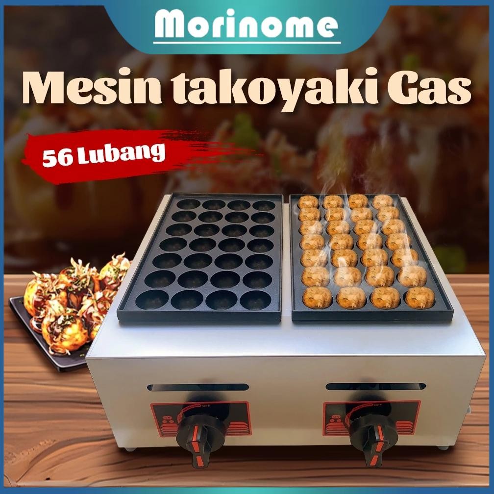 Kompor Takoyaki Gas 56 Lubang / Mesin takoyaki cetakan takoyaki anti lengket / Mesin Takoyaki Gas Pa