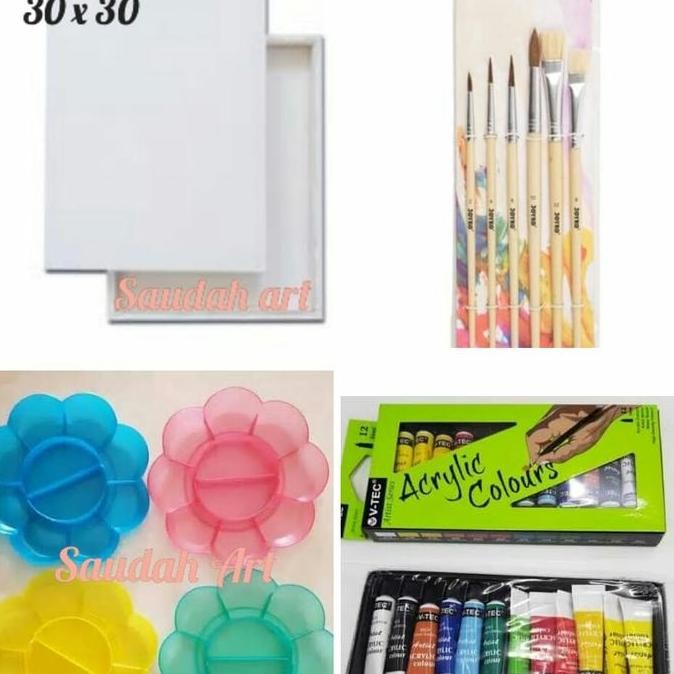 

Paket Kanvas Lukis (Kanvas 30X30, Kuas, Palet, Cat Akrilik)