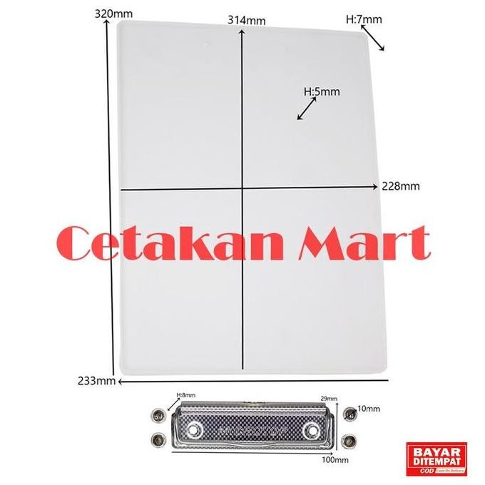 

CM Cetakan Silikon Resin Epoxy Craft DIY Clipboard A4 Papan Jalan Set H85
