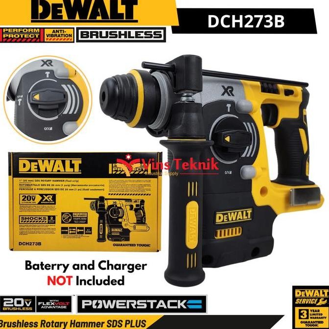 MESIN BOR TEMBOK BETON BRUSHLESS ROTARY HAMMER DRILL 3 MODE DEWALT DCH273B DCH273 SDS PLUS ORIGINAL 