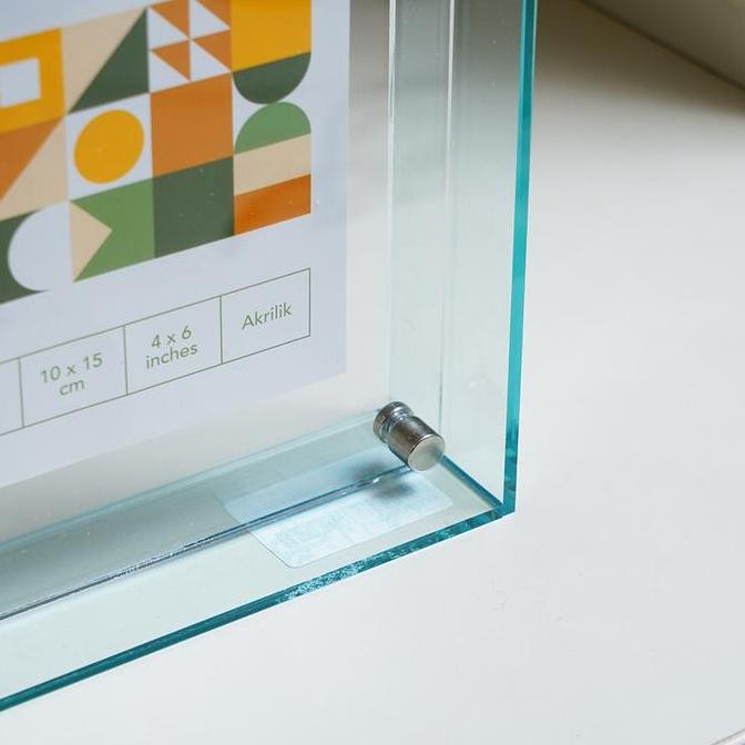 Azko Forhom 4R Bingkai Foto Meja Transparan Rhy23120603-2 - Hijau Pigura Aesthetic Frame Tempat Foto