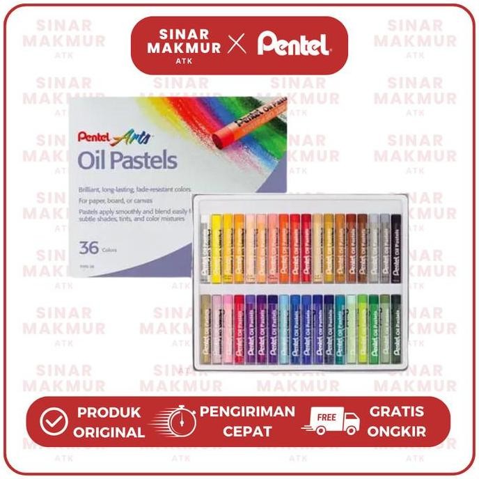 

Pentel Oil Pastel Stick 36 Warna - Crayon Anak Sekolah Reguler Set