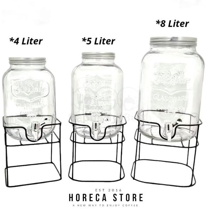 Gosend/Grab Only Infused Water Dispenser Galon Jus Kaca 5 Liter