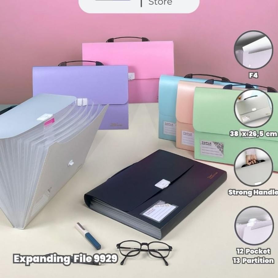 

Expanding File 9929 13 Slot With Handle Map Sekat Dokumen Kertas Berkas Ukuran Folio Pastel Topla