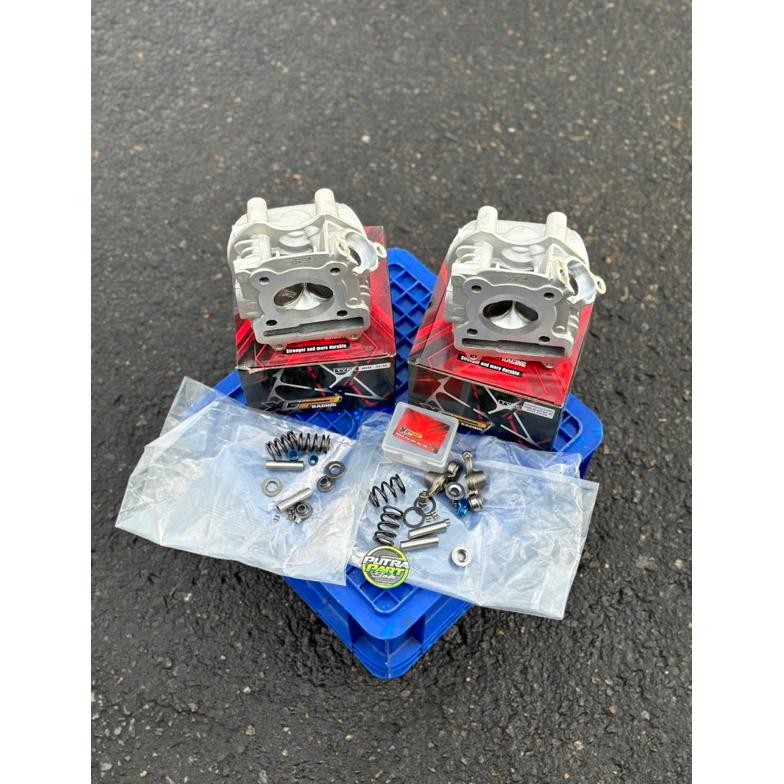 HEAD MIO KLEP 28/24 dan 26/30 HEAD MIO RACING Blok kop yamaha mio up 155cc dan 200cc xgp head mio up