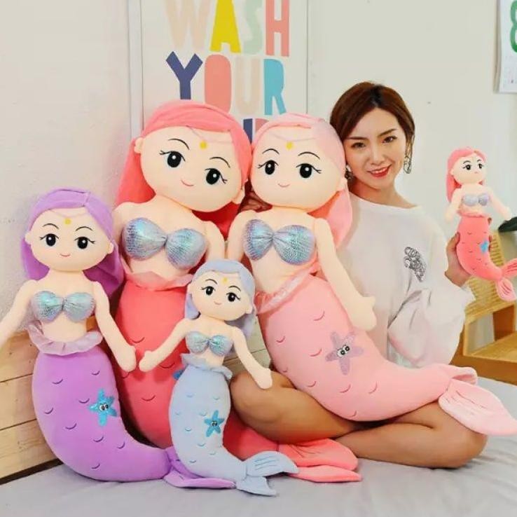 Boneka Putri Duyung Mermaid Barbie Hadiah Ulang Tahun Anak Bahan Halus Dan Lembut