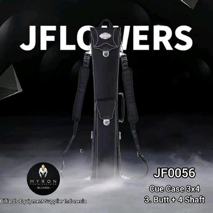 Jflowers Cue Case Jf0056~Tas Billiard Jflowers 3X4~3 Butt + 4 Shaft Co