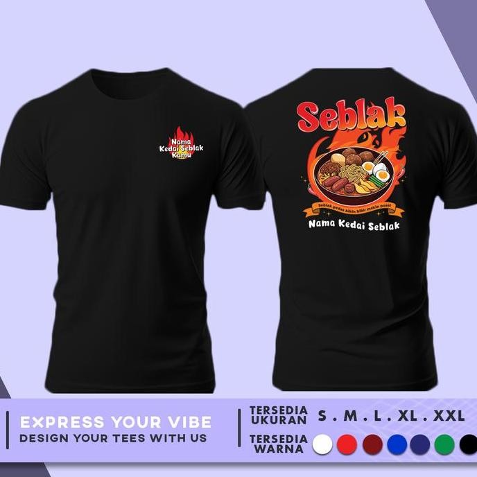 

Kaos Baju Usaha Seblak Gratis Tulis Nama Kedai Seblak | Cotton Combed 30s