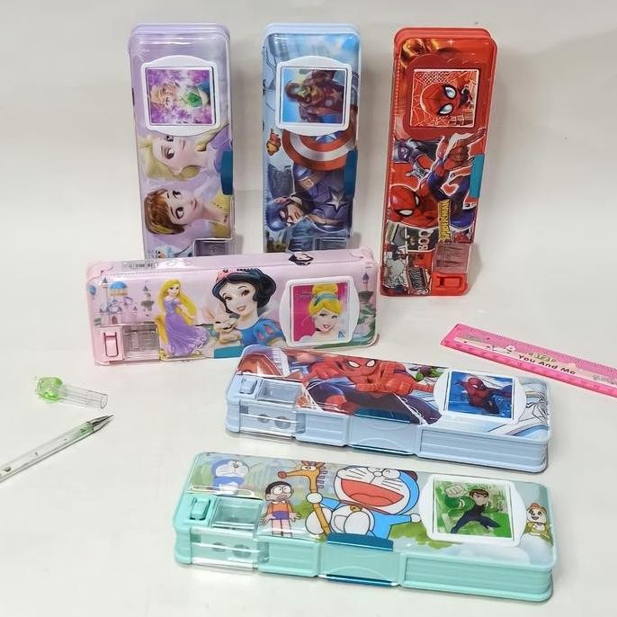 

Kotak Pensil Magnet Kalkulator BOS Tempat Pensil Pencil Case Stationery Unik