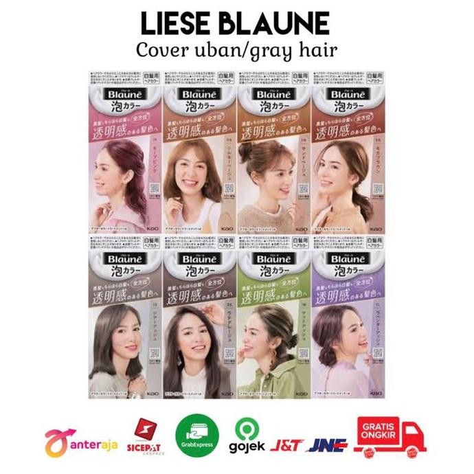 Liese Blaune Creamy Bubble Foam hair color penutup uban