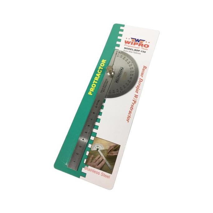 

Wipro Protractor - Busur Derajat Stainless 6" - Bdp-150 - Protactor New Stok