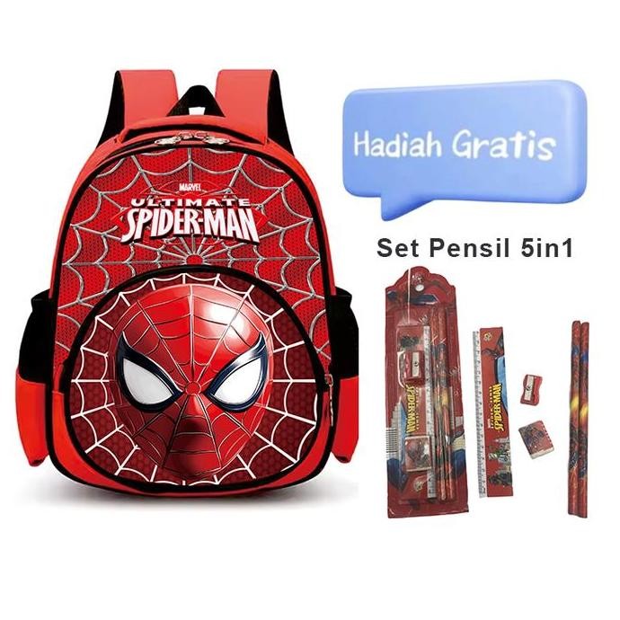 

Tas Ransel Anak Spiderman Set Pensil 5in1 Cocok TK PAUD Sekolah