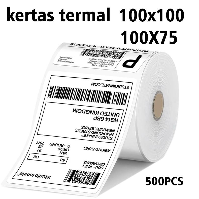 

Kertas Thermal Ukuran Kecil Isi 500 Label Kertas Tidak Luntur Lem Kuat Murah