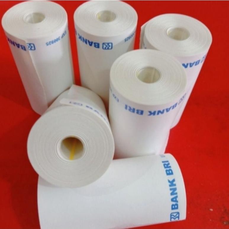 

Kertas kasir thermal logo BRI 57x30 Full paket 10 pcs