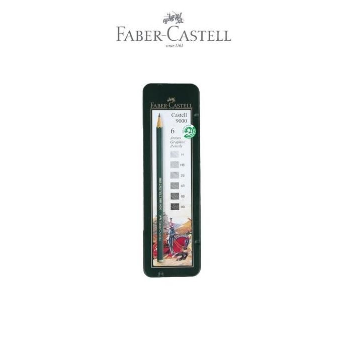 

Faber-Castell 9000 Pencils Set 6 Pcs - Pensil Gambar Menulis Asli