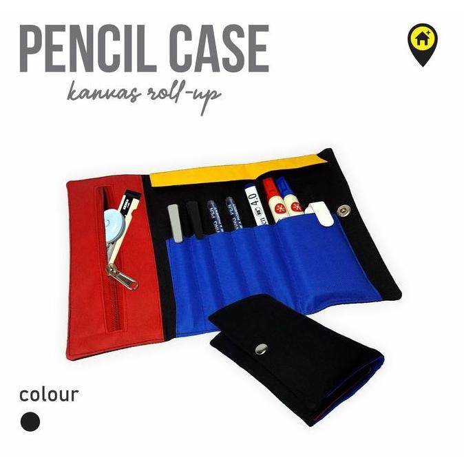 

Tempat Pensil Roll Lipat Kanvas | Custom Logo Sekolah / Kantor / Company