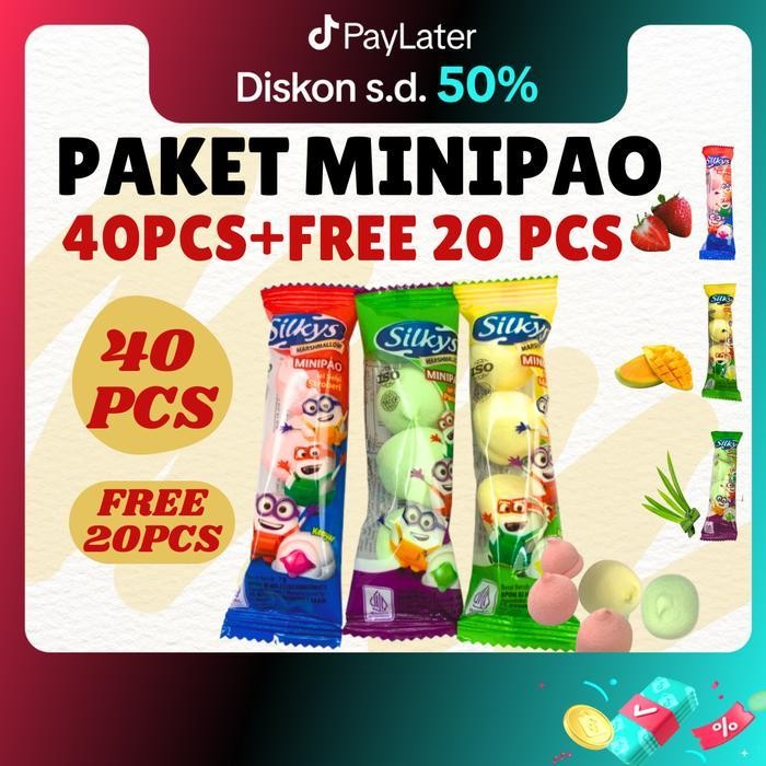 

Lm Paket Marshmellow Minipao 40Pcs+Free 20Pcs Turun Harga Marshmellow Minipao Aneka Rasa Mangga Strawberry Pandan Terbaru Halal Rasa Buah Buahan Cemilan Anak Lucu Dan Sehat Candy Food Snack Jajanan Jeli Paket Usaha Jajanan Sd 1 Dus Jajanan Grosir