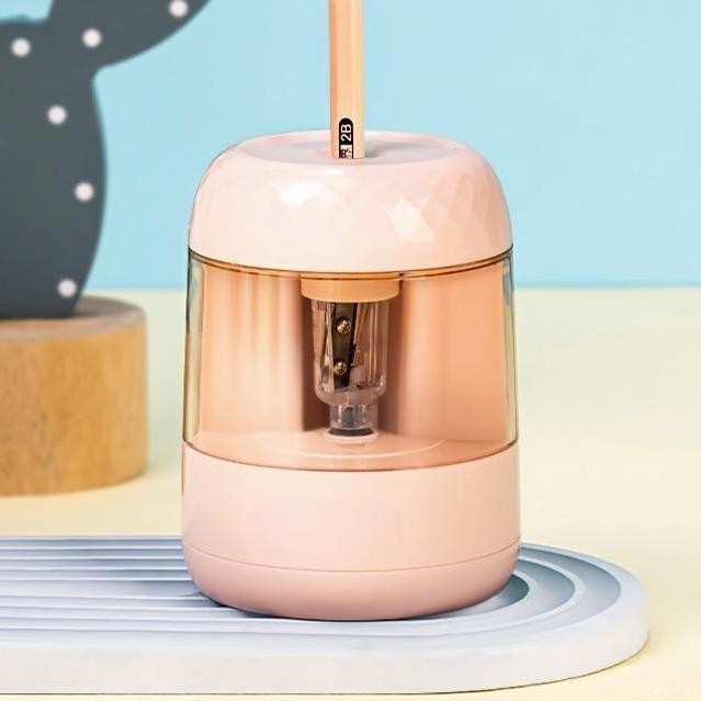 

Deli Rautan Pensil Elektrik Otomatis / Electric Pencil Sharpener Lucu Pink Hijau Va100 Alat Stationery New Stok