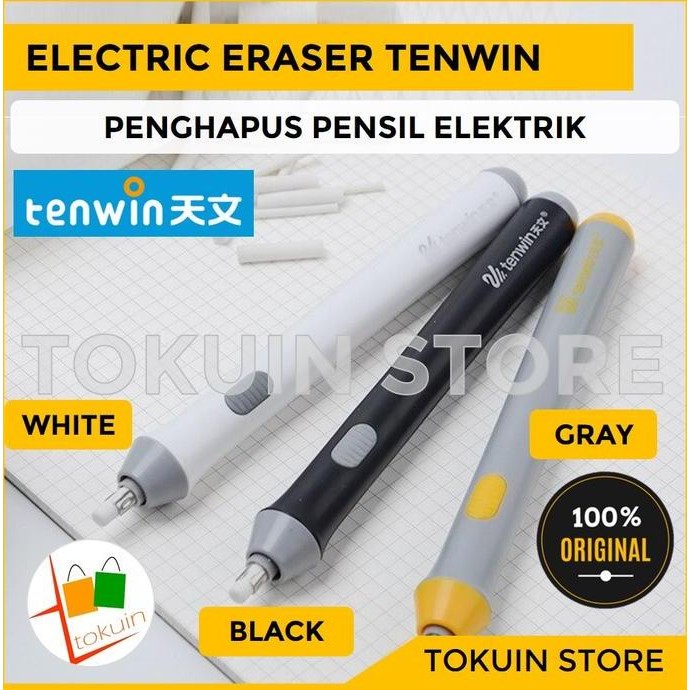 

Penghapus Pensil Elektrik Otomatis Tenwin Electric Eraser Refill Isi Ulang