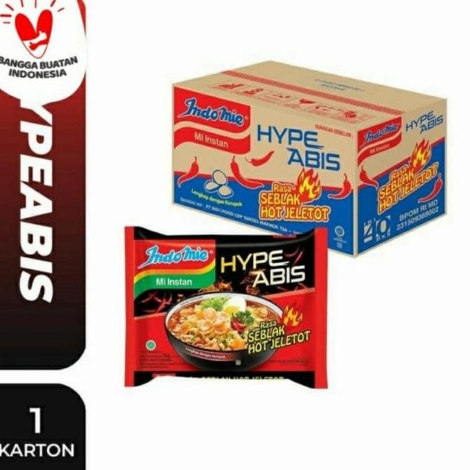 

Indomie Hype Abis Rasa Seblak Hot Jeletot 75 Gr 1 Dus 40 Pcs Mi Instan
