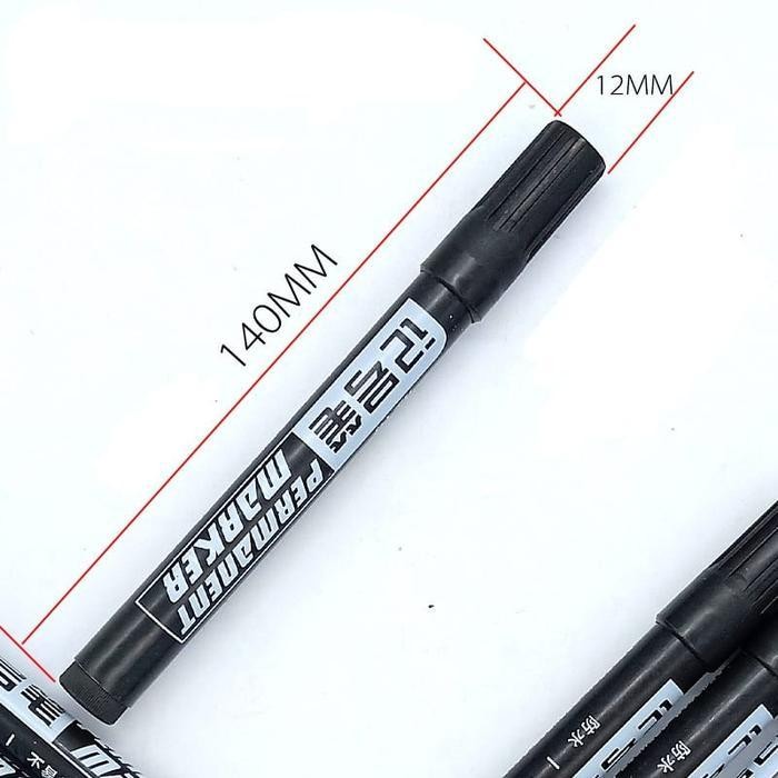 

EMS WDS Spidol Permanent Marker Permanen Tahan Air Alat Tulis Spidol Cepat Kering Tinta Minyak Hitam Biru Merah Tidak Pudar