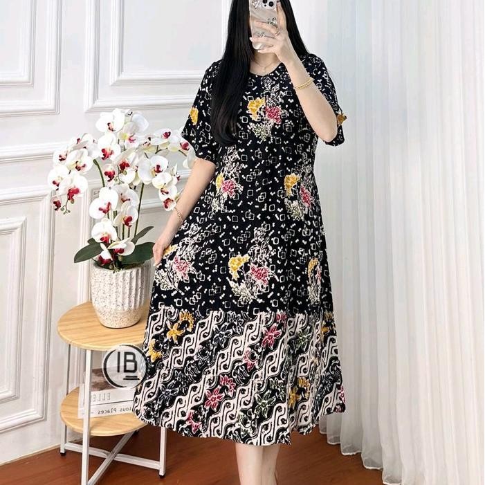 BB daster cap busui baju batik cap daster busui cantik adem homedress batik lukis Kain Lembut Nyaman
