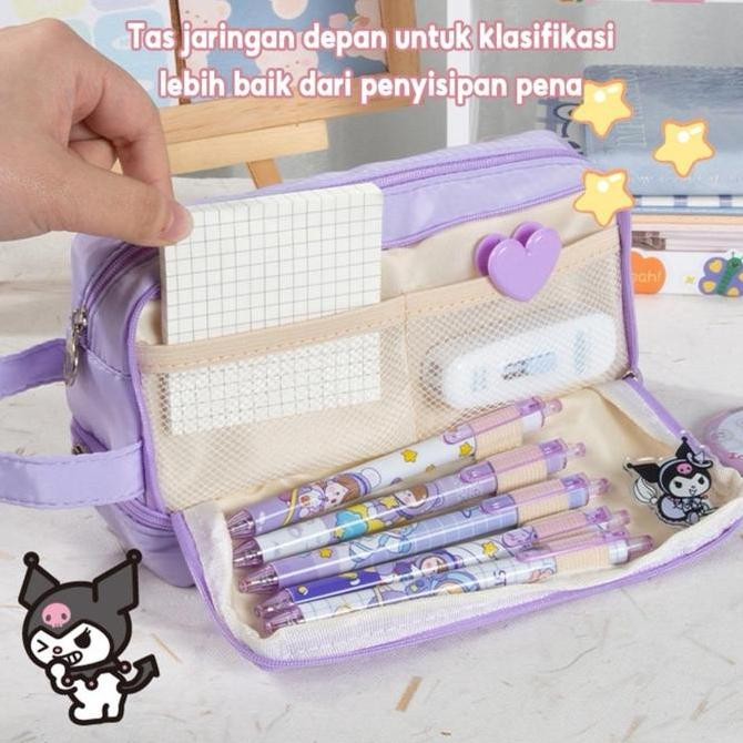 

Large Capacity Jumbo Pencil Case - Kotak Pensil Besar Dengan Kapasitas Luas Untuk Gadis Kantor Mahasiswa Penyelenggara Alat Tulis Sekolah New Stok