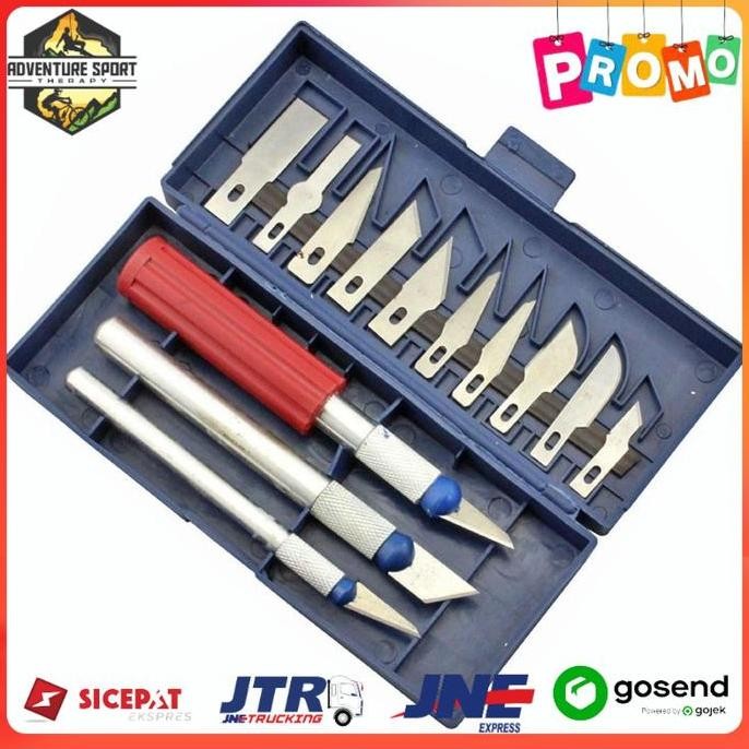 

13 In 1 Set Pisau Alat Ukir Seni Dengan 3 Handle Pisau