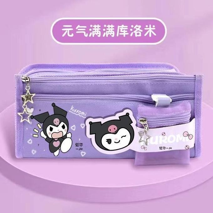 

Tempat Pensil Kartun Sanrio Karakteristik Kapasitas Besar / Tempat Pensil Dengan Dompet Koin Lucu Kanvas New Stok
