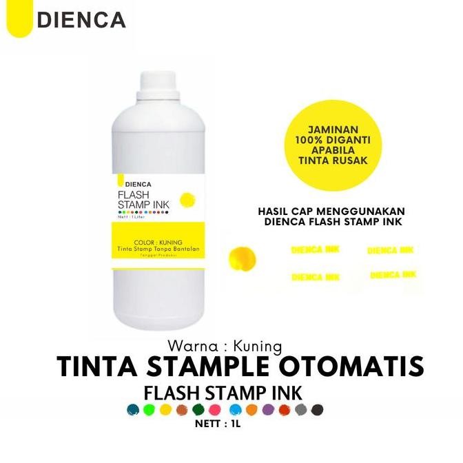 

Tinta Stempel Flash Dienca Official 1 Liter Warna Kuning New Stok