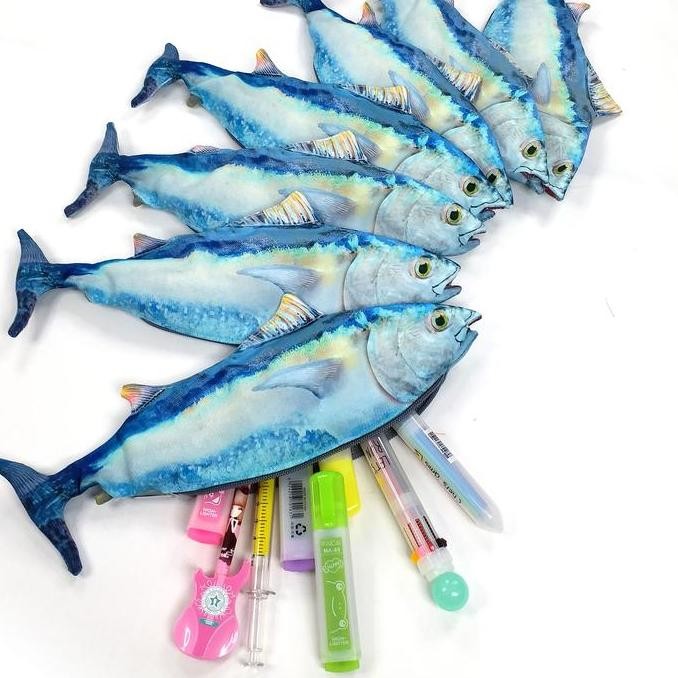 

Tempat Pensil Pouch Ikan Tuna Biru Mancing Mania Mantab Stationery New Stok