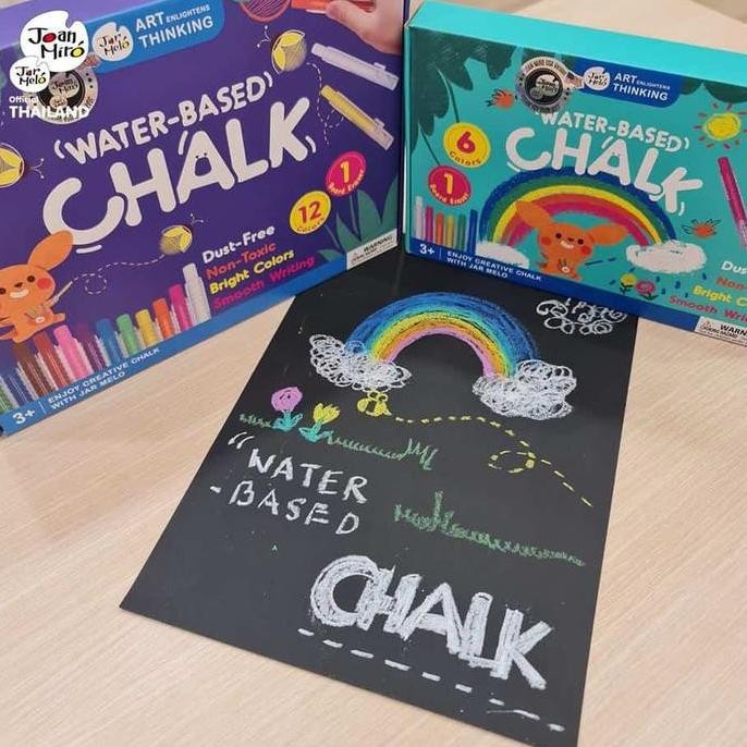 

Joan Miro Jar Melo Water Based Chalk 12 Color Dustless Kapur Anti Debu New Stok