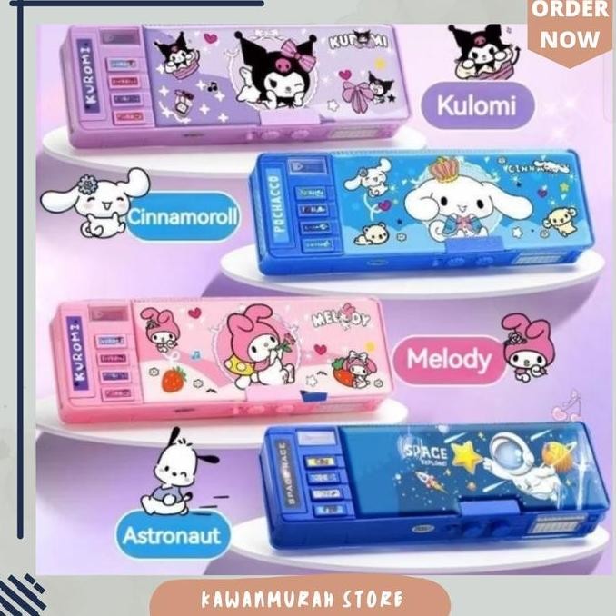 

Kotak Pensil Sanrio Kuromi Melody 2 Layer Kapasitas Besar Pencil Plastik Kotak Pensil Kotak Pensil New Stok