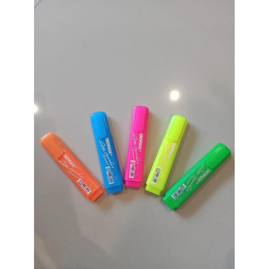 

Line Marker Snowman Lp-10 5 Warna 1 Set Display Akrilik Biru Hijau Pink Highlighter New Stok