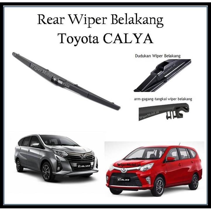 DISKON SET WIPER FRAMELESS KACA DEPAN BELAKANG TOYOTA CALYA 