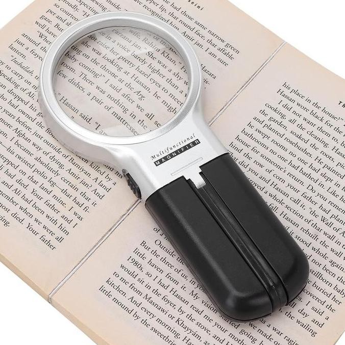 

Kaca Pembesar Lipat Foldable Magnifying Glass With 2 Led 6M 3X Th 7006 Silver New Stok