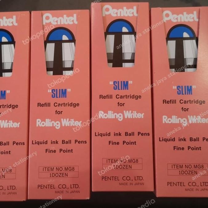 

Refill/Isi/Tinta Pulpen/Ballpoint Pentel Mg8 (0.8Mm) Isi 12 Pcs New Stok