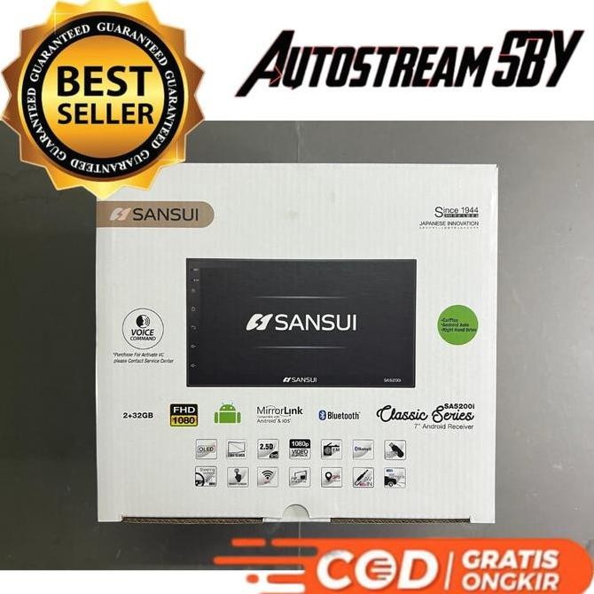 TERMURAH - Head Unit Android 7 Inch Sansui Classic Series RAM 2/32GB | Android Mobil, Head Unit Mobi