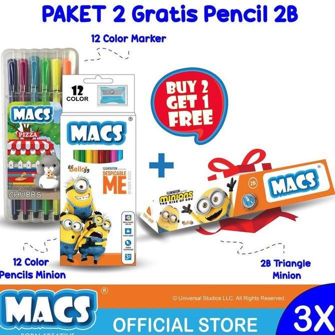 

Macs Paket 2 Gratis Pencil 2B (Buy 2 Get 1 Free) New Stok