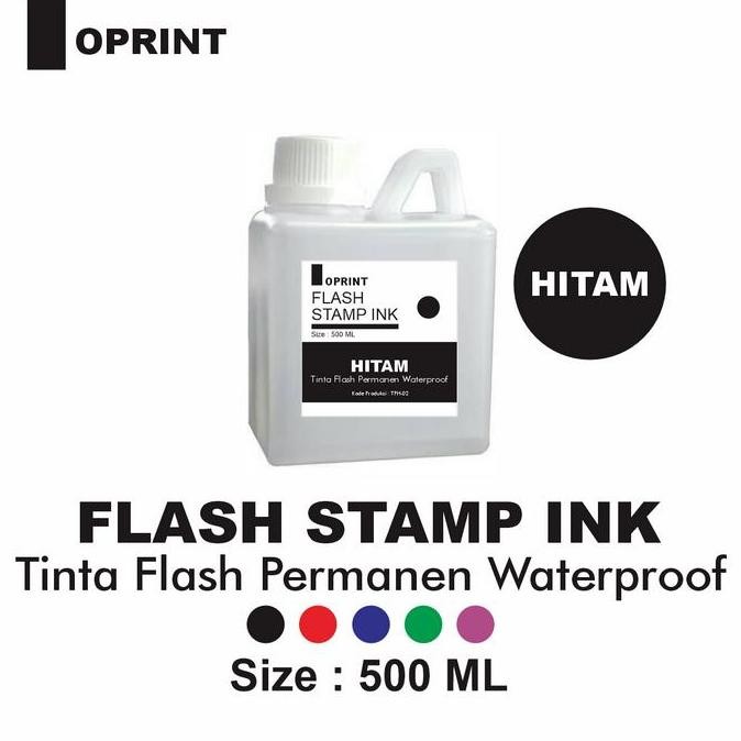 

Tinta Stempel Flash Plastik Permanen Waterproof 500 Ml New Stok