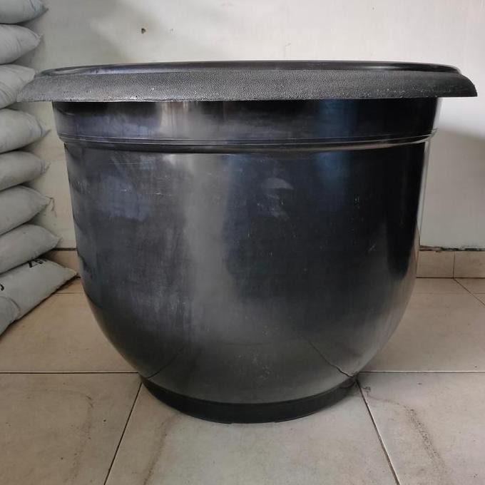 TERMURAH - pot plastik besar cempaka 100 hitam/pot besar