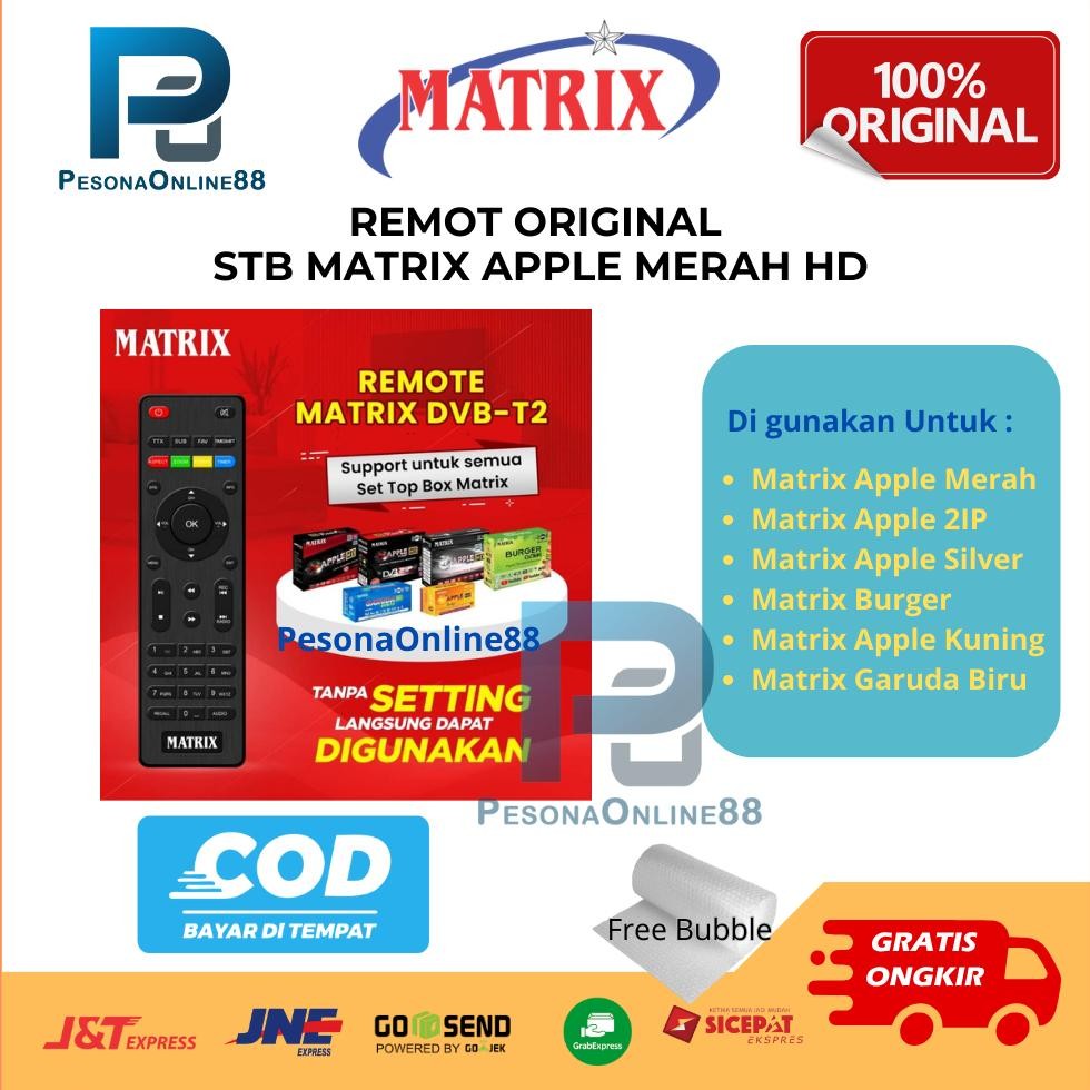 Remot STB Digital Matrix Apple Merah HD Original DiM