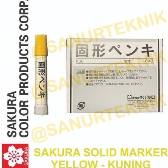 

Sakura Steel Marker / Spidol Besi Baja Kuning - Yellow (Per Dos 10 Pc) New Stok