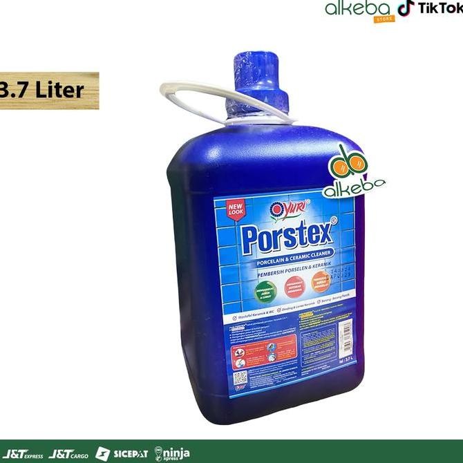 Yuri Porstex 3.7 Liter - Pembersih Porselen Dan Kamar Mandi Porstex 3700 Ml Porstex Pembersih Cairan