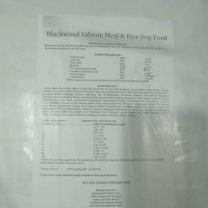 

TERLARIS - BlackWood Salmon Holistic 25kg - Gojek Only