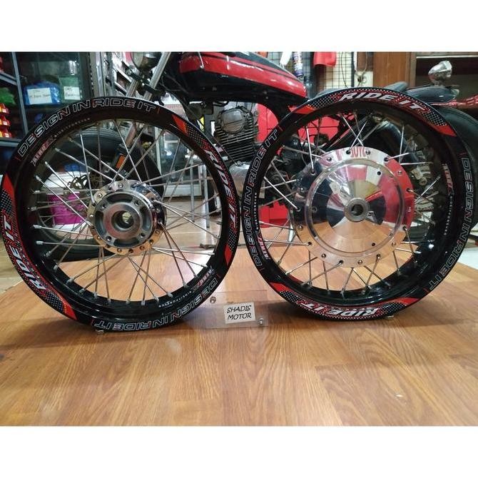 Terlaris Velg Ruji Merk Ride It Motor Mio Ukuran 300/350 Ring 14 Ready Stok