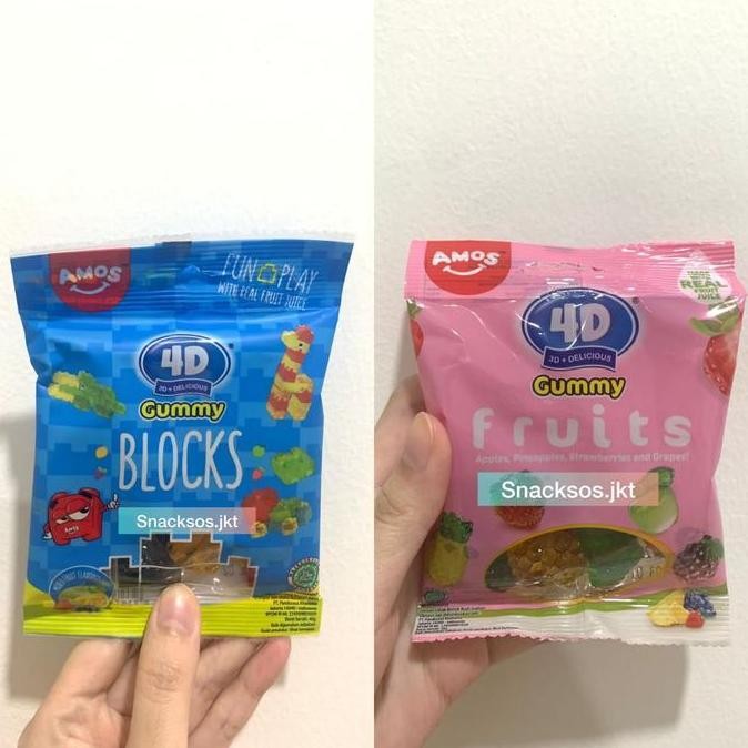 

AMOS 4D GUMMY DELICIOUS FRUITS / BLOCKS- YUPI