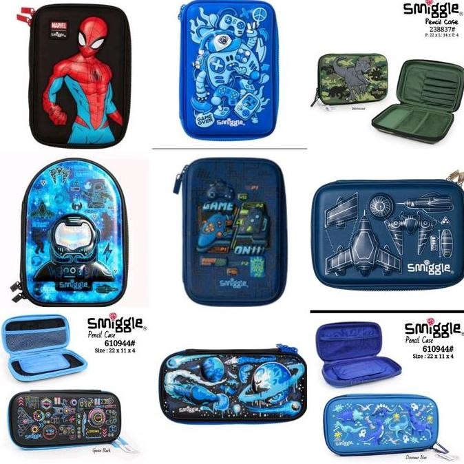 

Smiggle Hardtop Pencil Case/ Spiderman, Astronot, Dino Army/Kado New Stok
