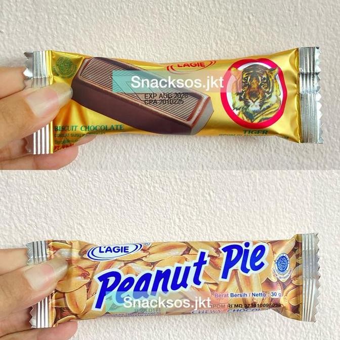 

LAGIE PEANUT PIE CHEWY CHOCOLATE / LAGIE TIGER BISCUIT CHOCOLATE WAFER - LAGIE