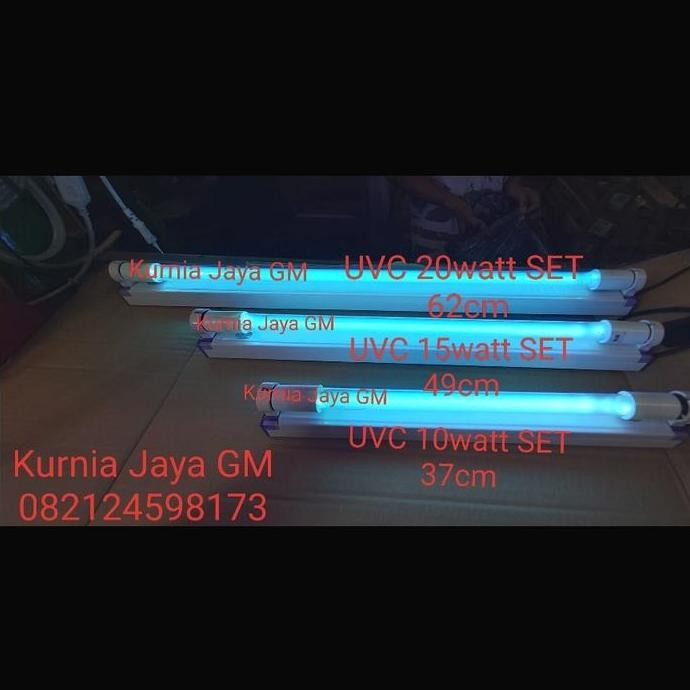 Lampu Uvc Sterilizer 20 Watt T6 / Uv Germicidal Disinfectan Kap Set